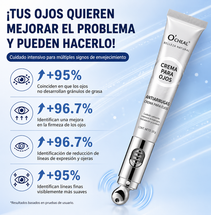 Crema para los ojos y masajeador eléctrico