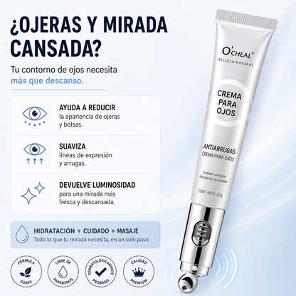 Crema para los ojos y masajeador eléctrico