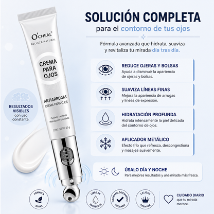 Crema para los ojos y masajeador eléctrico