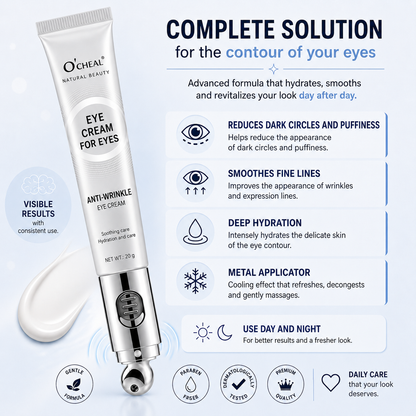 Crema para los ojos y masajeador eléctrico