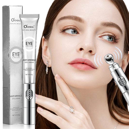 Crema para los ojos y masajeador eléctrico